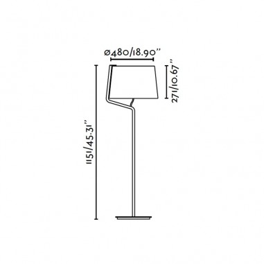 Lámpara de Pie con Pantalla Difumina...