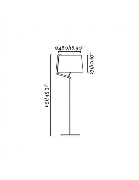 Lámpara de Pie con Pantalla Difumina la Luz