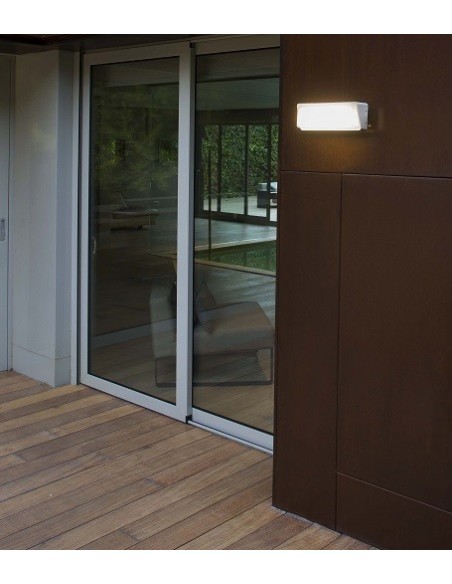 Led, aplique de exterior de aluminio blanco con Alto ÍP