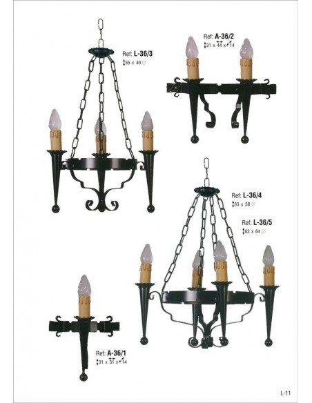 Lámparas Paredes Casas Rurales