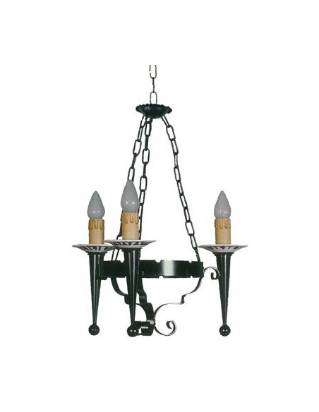 Lámparas de Forja con Cerámica