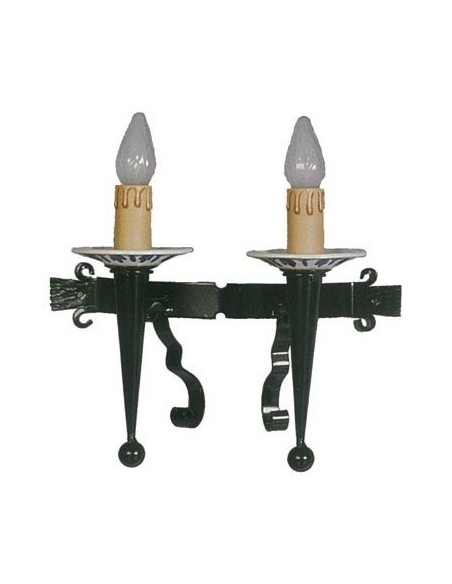 Lámparas de Hierro Apliques de 2 Luces