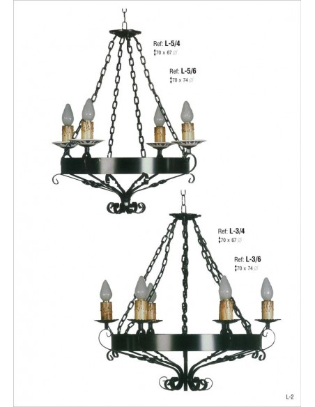 Lámparas Rústicas Redondas