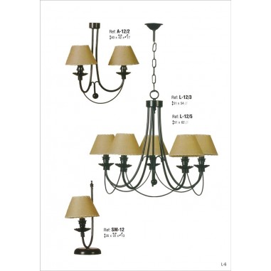 Lámparas Mesa Rústicas con Pantallas