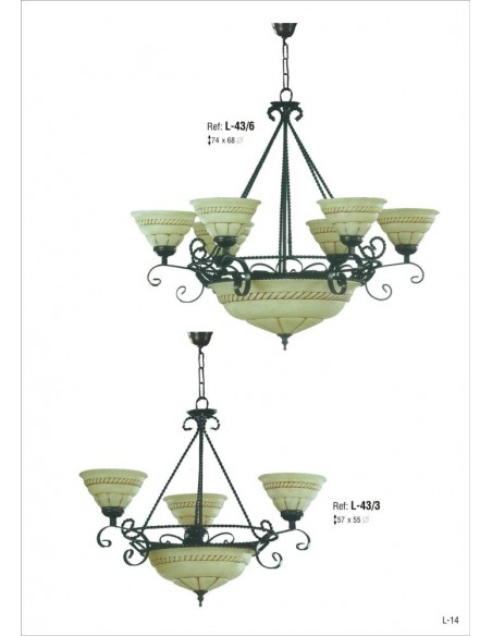 Lámparas de Hierro con Tulipas