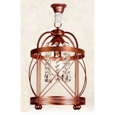 Farol Cobre con Copens de Cristal