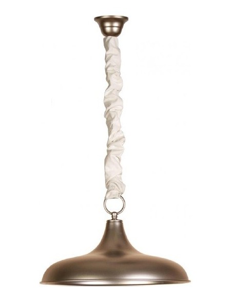 Lámparas con Pantalla Estilo Industrial y Cadena Cubierta Tela