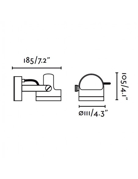 Aplique Aluminio Gris