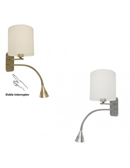 Aplique de Pared con Lector Led. Envío rápido y seguro. Ofertas