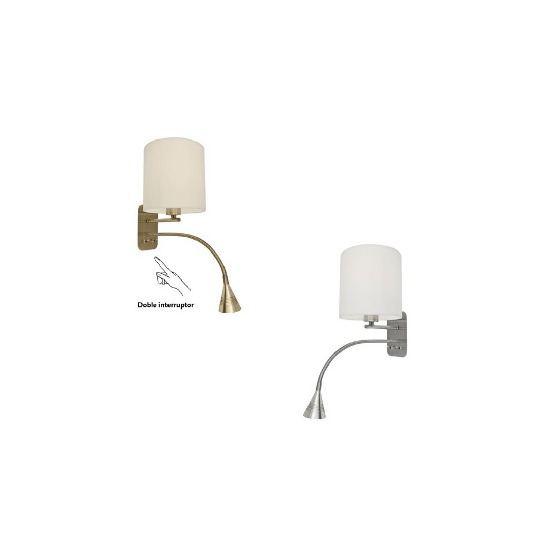 Aplique de Pared con Lector Led. Envío rápido y seguro. Ofertas