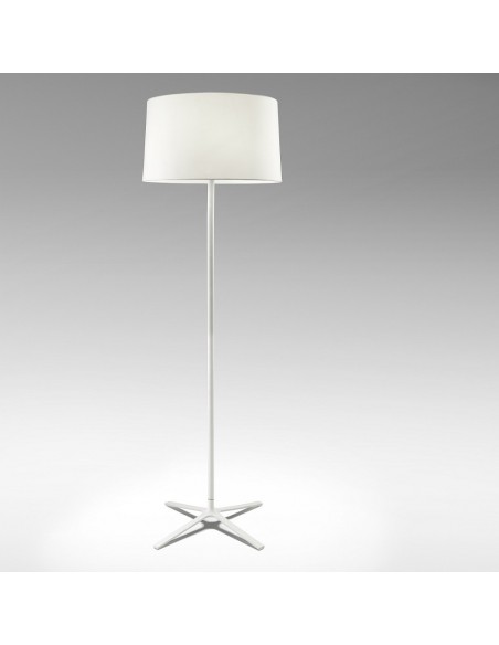 Lámpara de Pie de Acero Blanco